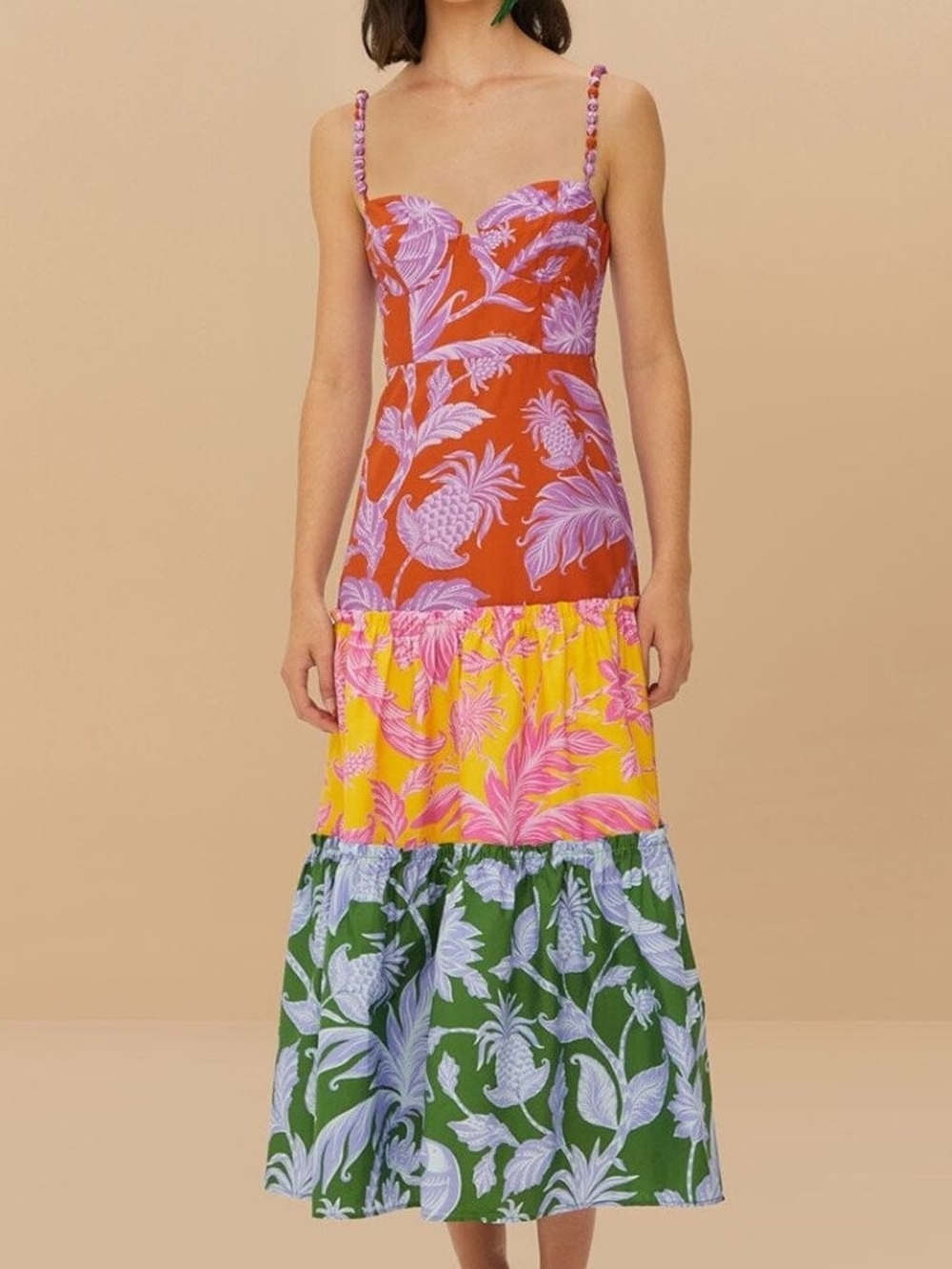 NWT Mixed Tropical Swing Midi